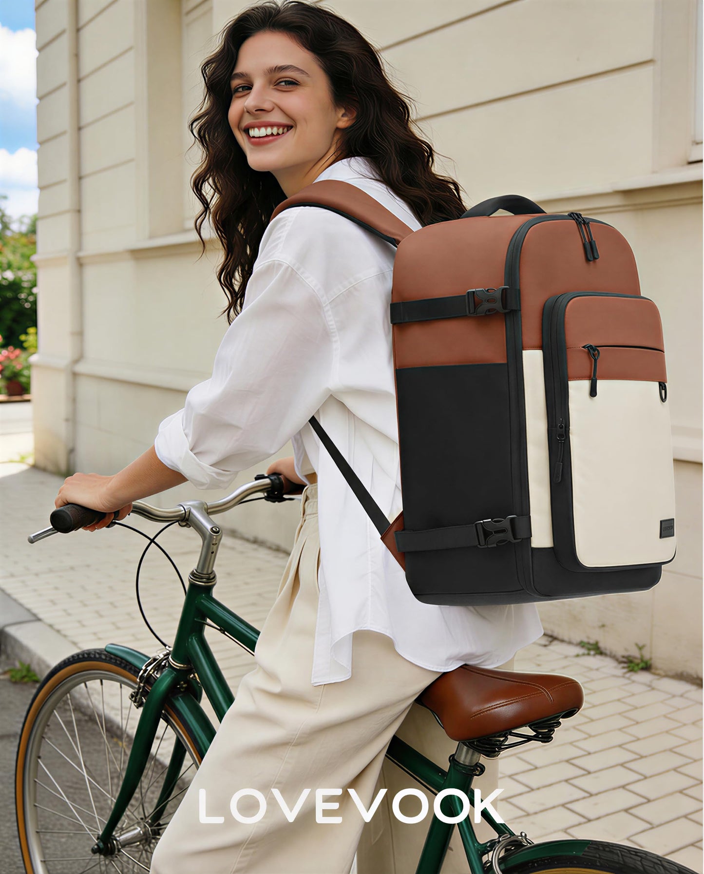 LOVEVOOK 40L Travel Backpack for Women Men, Carry on Backpack for Travel