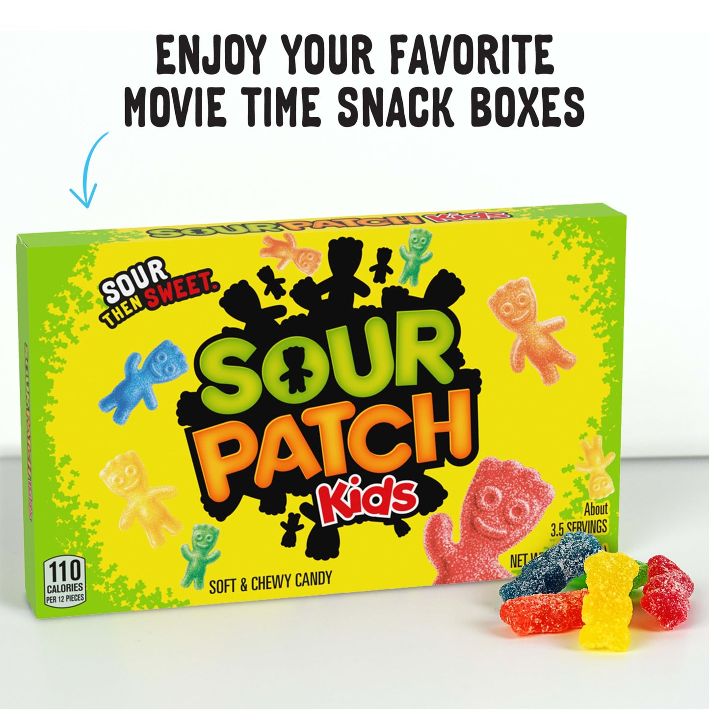 SOUR PATCH KIDS Big Kids Soft & Chewy Gummy Halloween Candy, 100 ct