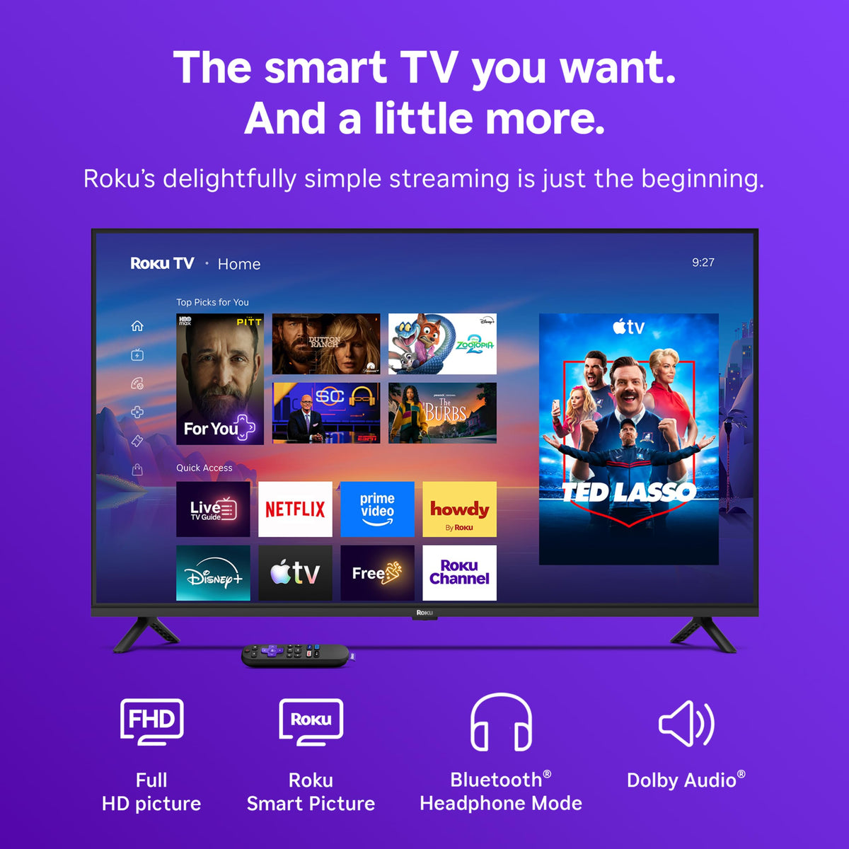 Roku 24-Inch Select Series Smart TV 2026-720p HD TV - RokuTV