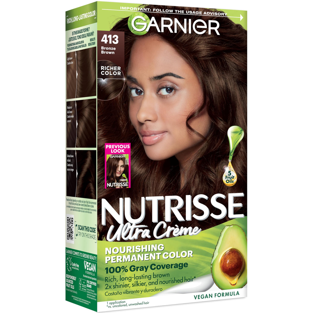 Garnier Nutrisse Ultra Crème Hair Color, Permanent Hair Dye with 100% Gray Coverage, Vegan & Cruelty-Free, 100 Extra-Light Natural Blonde (Chamomile), 2 Count