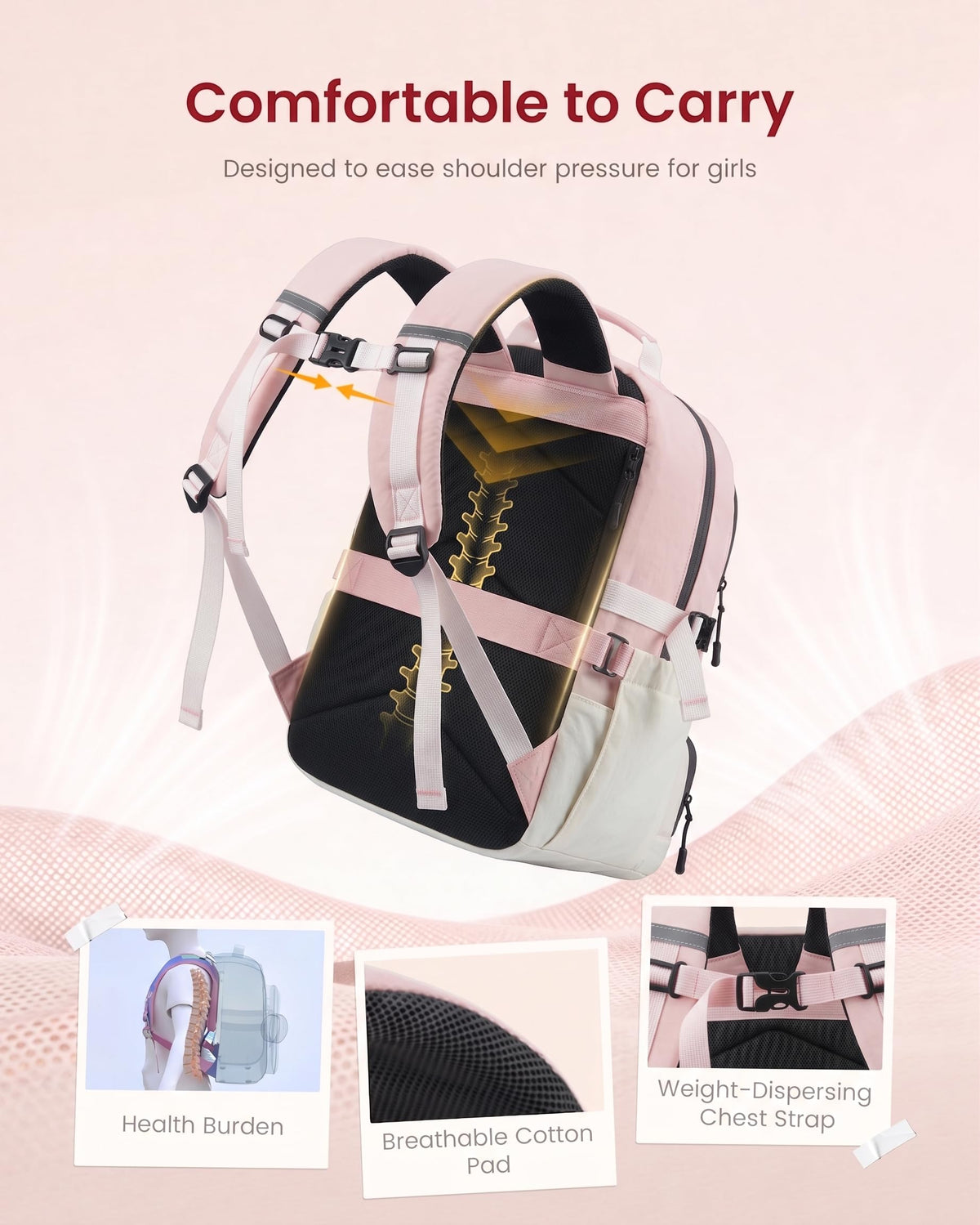 LOVEVOOK Backpack for Kids Teen Girls, Cute Back to School Backpack Bookbag