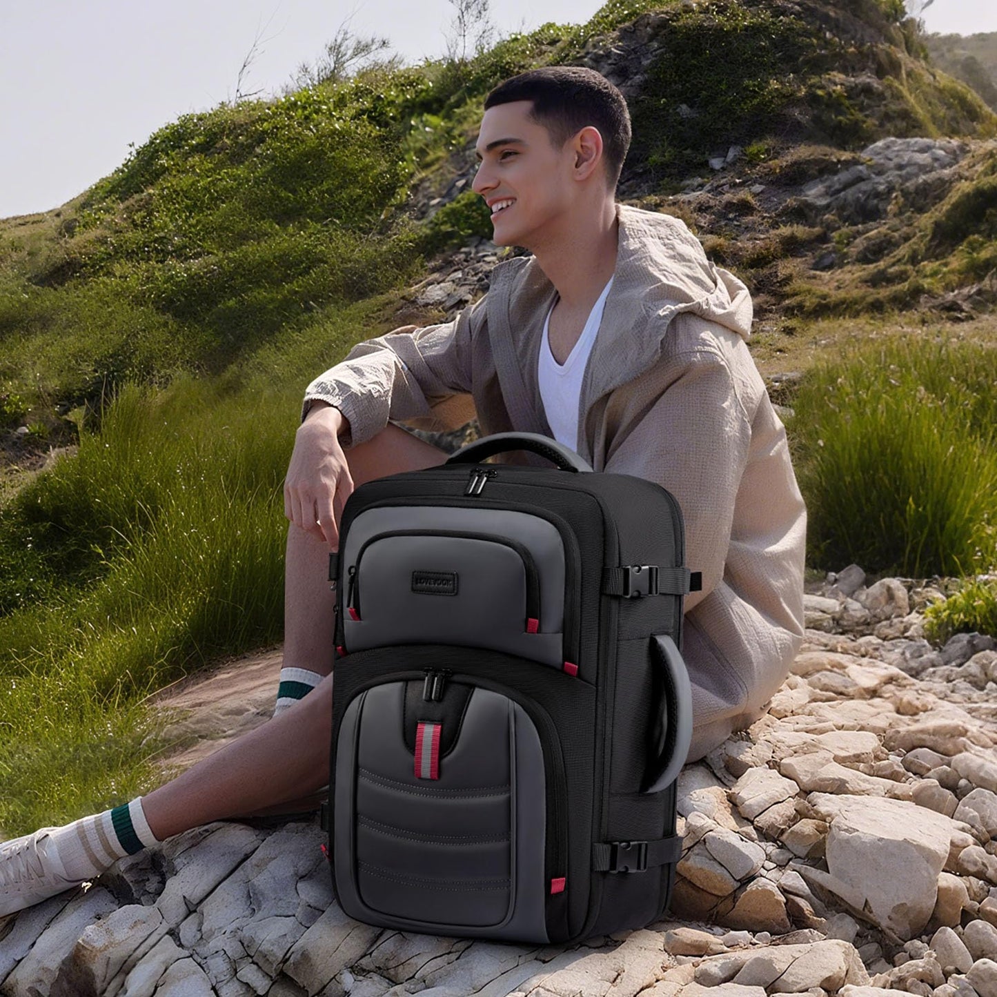 LOVEVOOK 40L Travel Backpack for Men - Airline Approved Carry On Backpack