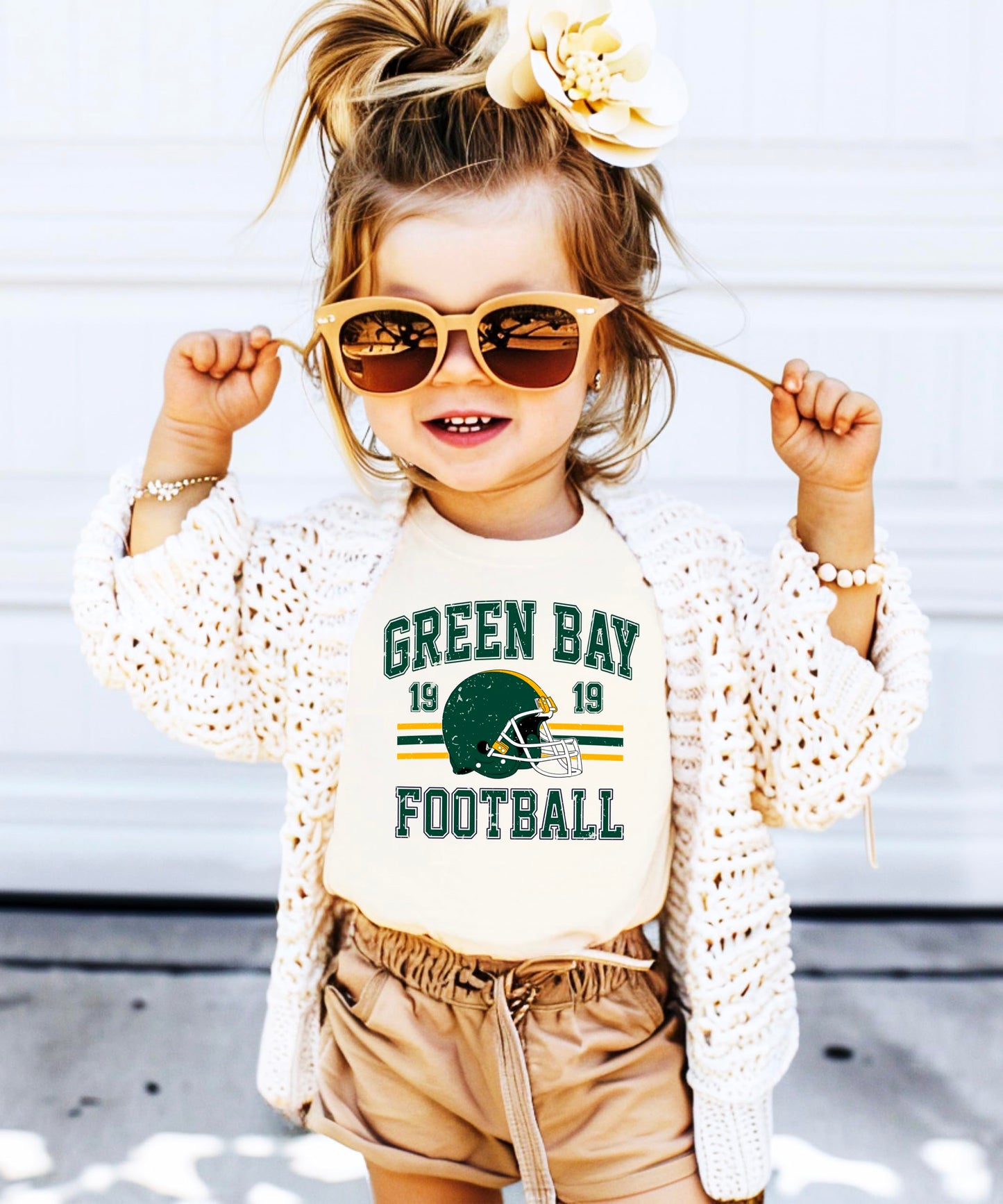 Vintage Green Bay 1919 Football Shirt for Men Women and Kids Distressed Green and Gold Tee