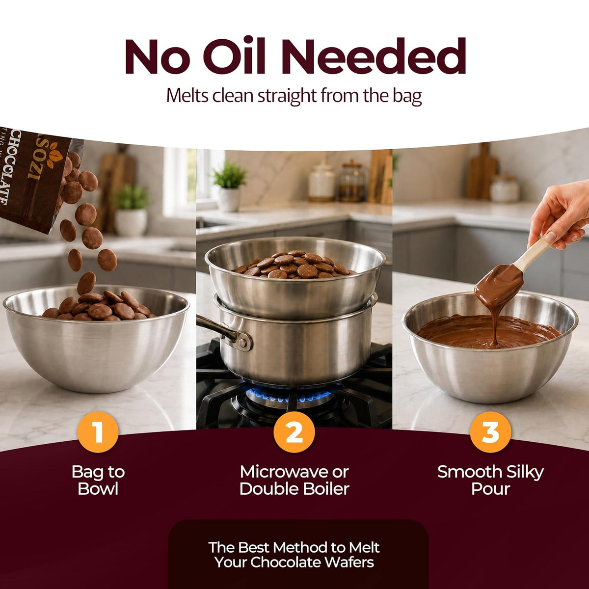 Milk Chocolate Melting Wafers 2lb | Candy Melts for Fountain & Dipping
