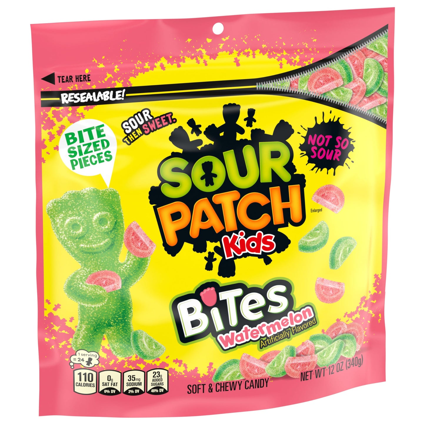 SOUR PATCH KIDS Big Kids Soft & Chewy Gummy Halloween Candy, 100 ct