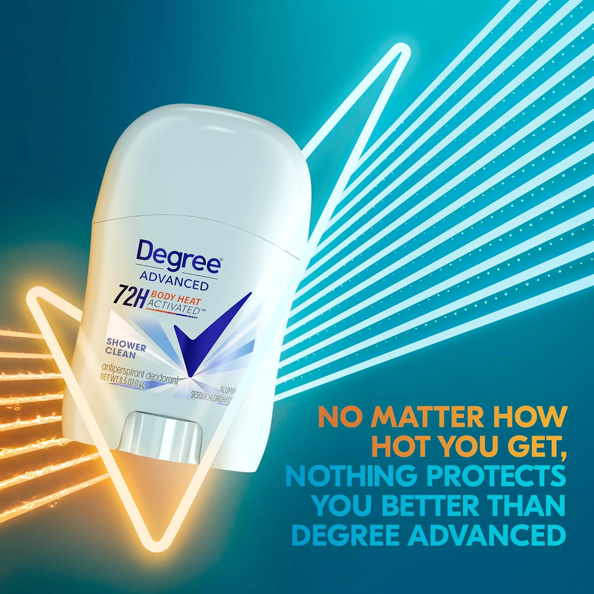 Degree Advanced Protection Antiperspirant Deodorant Shower Clean 72H 2.6 oz