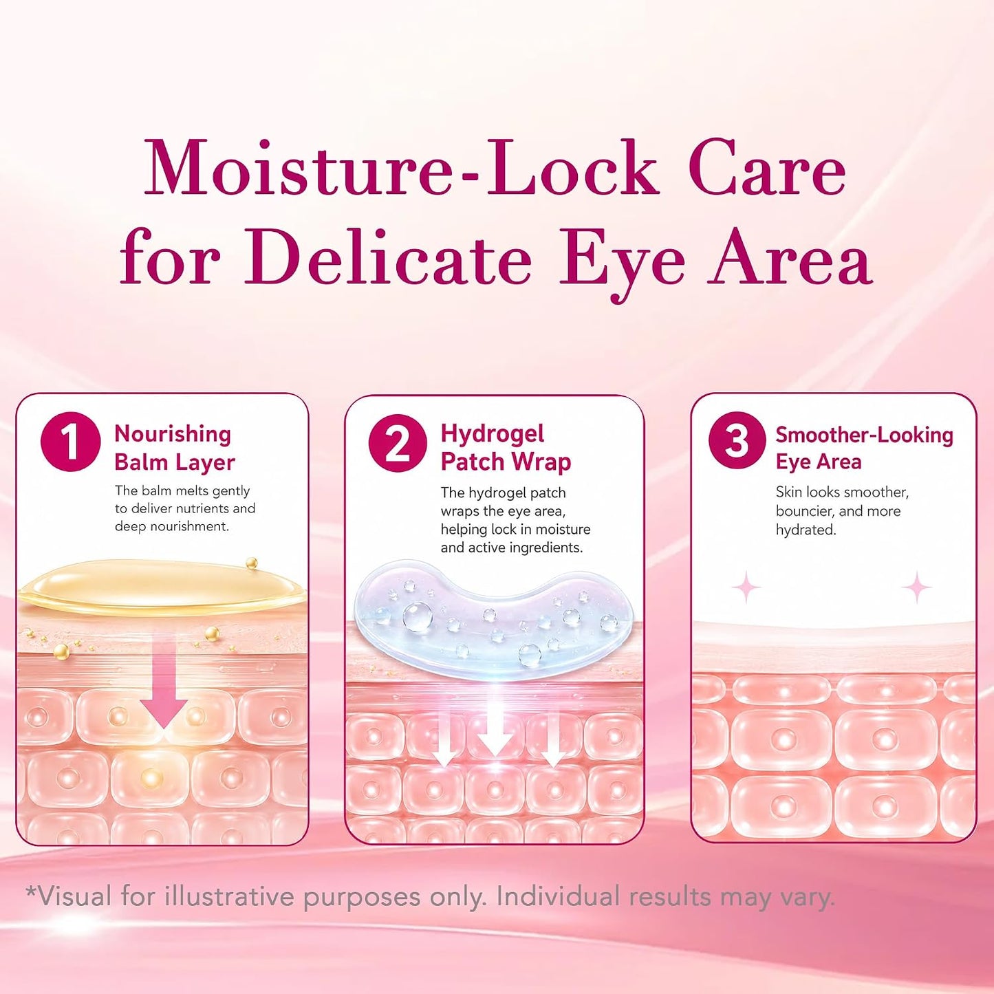 Eye Care Duo – Calcium Multi Balm Stick + Hydrogel Under Eye Patches 60ea (30 Pairs), Hydrating & Smoothing Eyes Treatment, Gentle on Skin, Travel Friendly