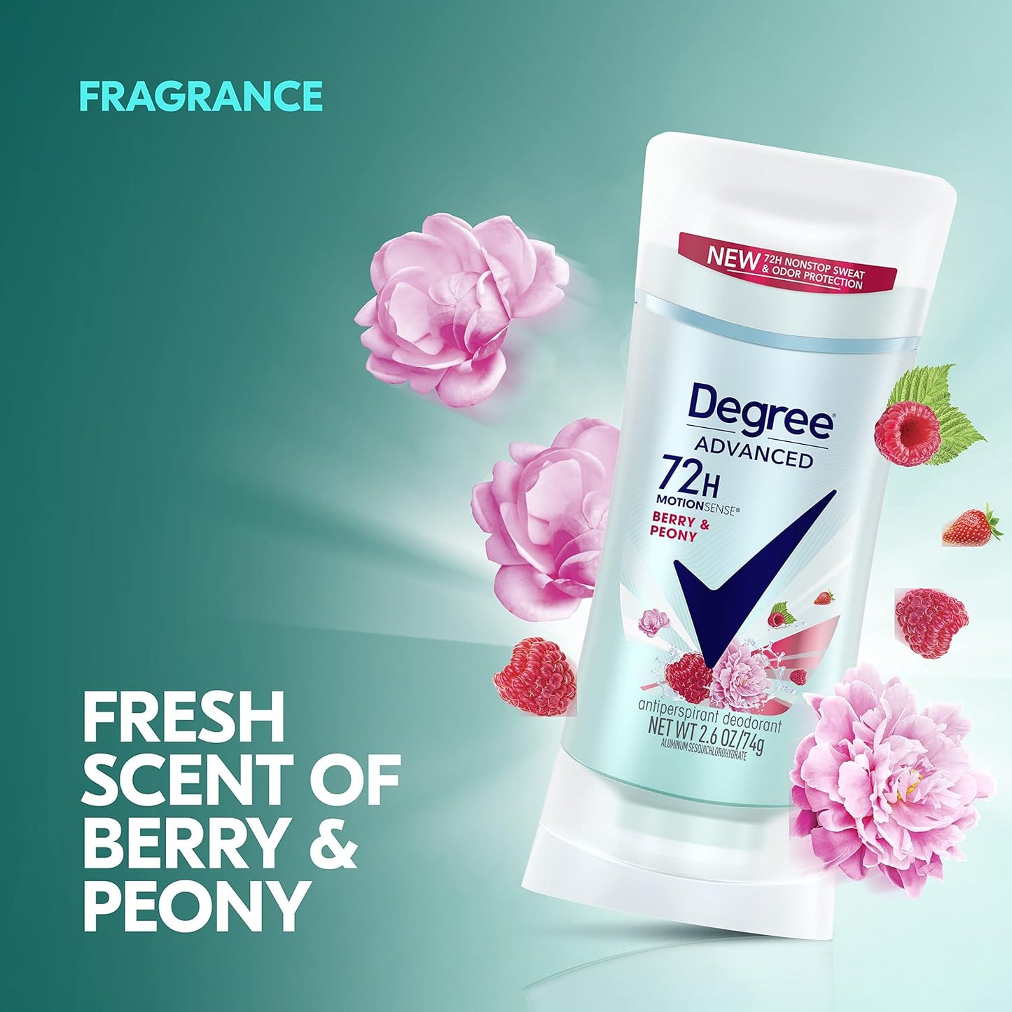 Degree Advanced Protection Antiperspirant Deodorant Shower Clean 72H 2.6 oz