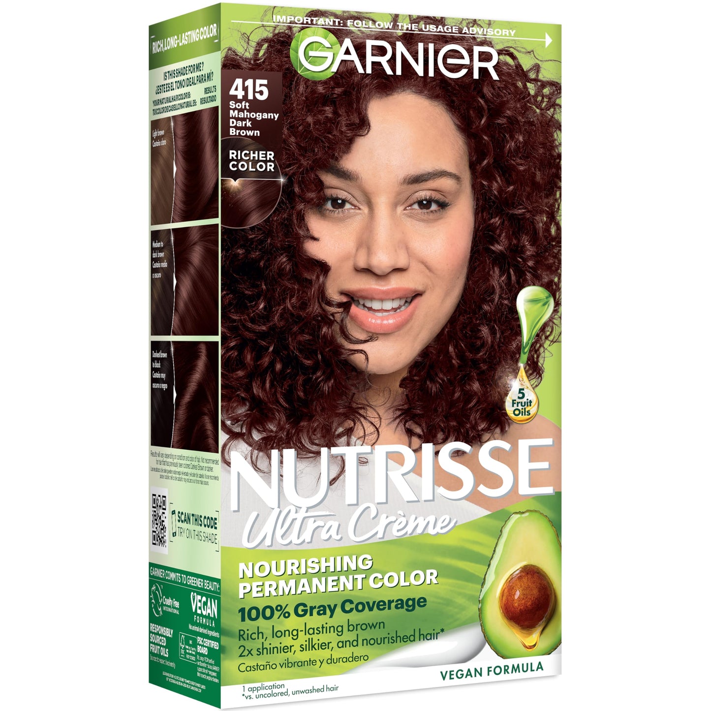 Garnier Nutrisse Ultra Crème Hair Color, Permanent Hair Dye with 100% Gray Coverage, Vegan & Cruelty-Free, 100 Extra-Light Natural Blonde (Chamomile), 2 Count