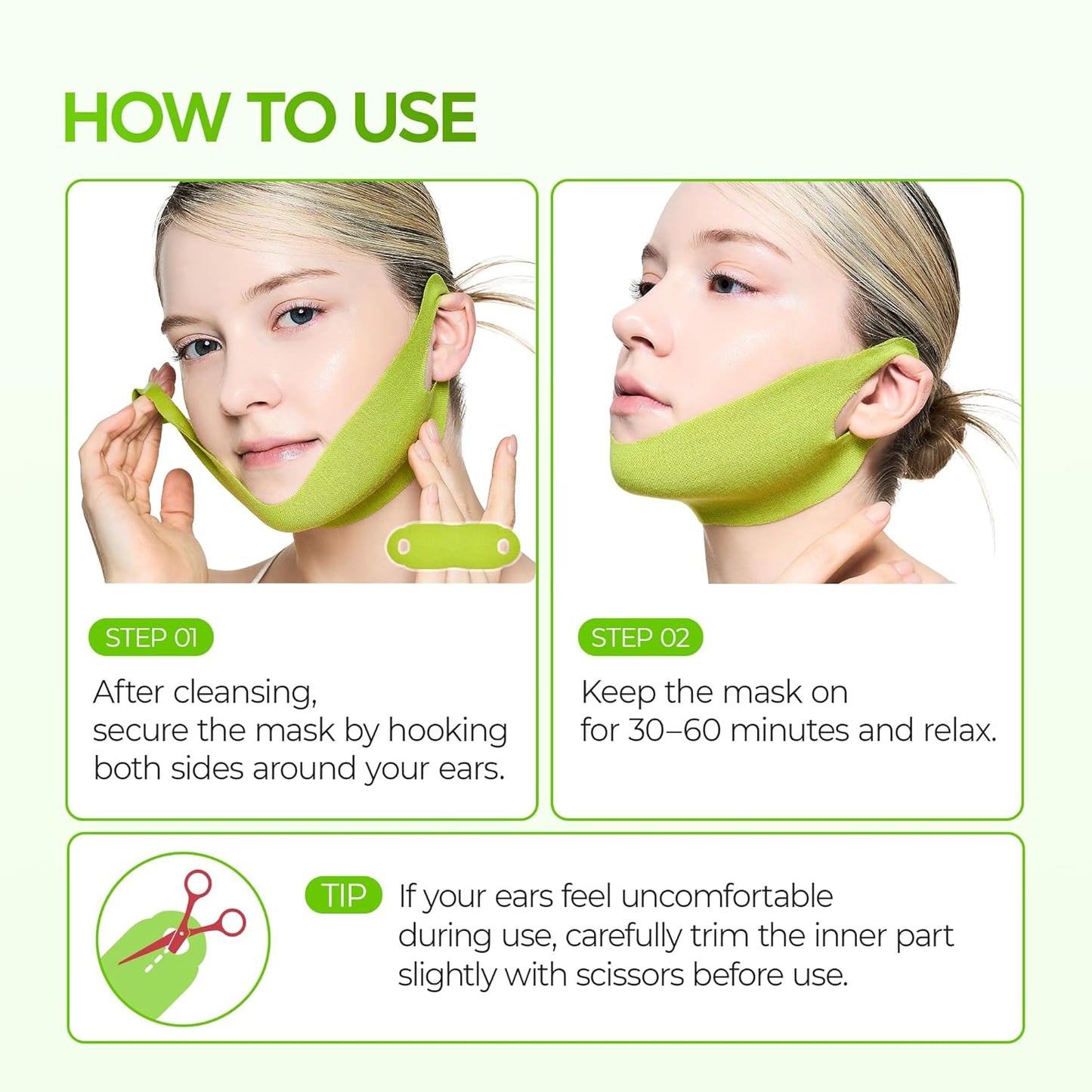 Dr.Melaxin CACTOX V-Lifting Mewing Band – Cactox + Caffeine + Collagen Double Chin Lifting Band for Sagging Jawline & Facial Puffiness | 115.49% Jaw & Chin Lifting Improvement | Korean V-Line Lifting