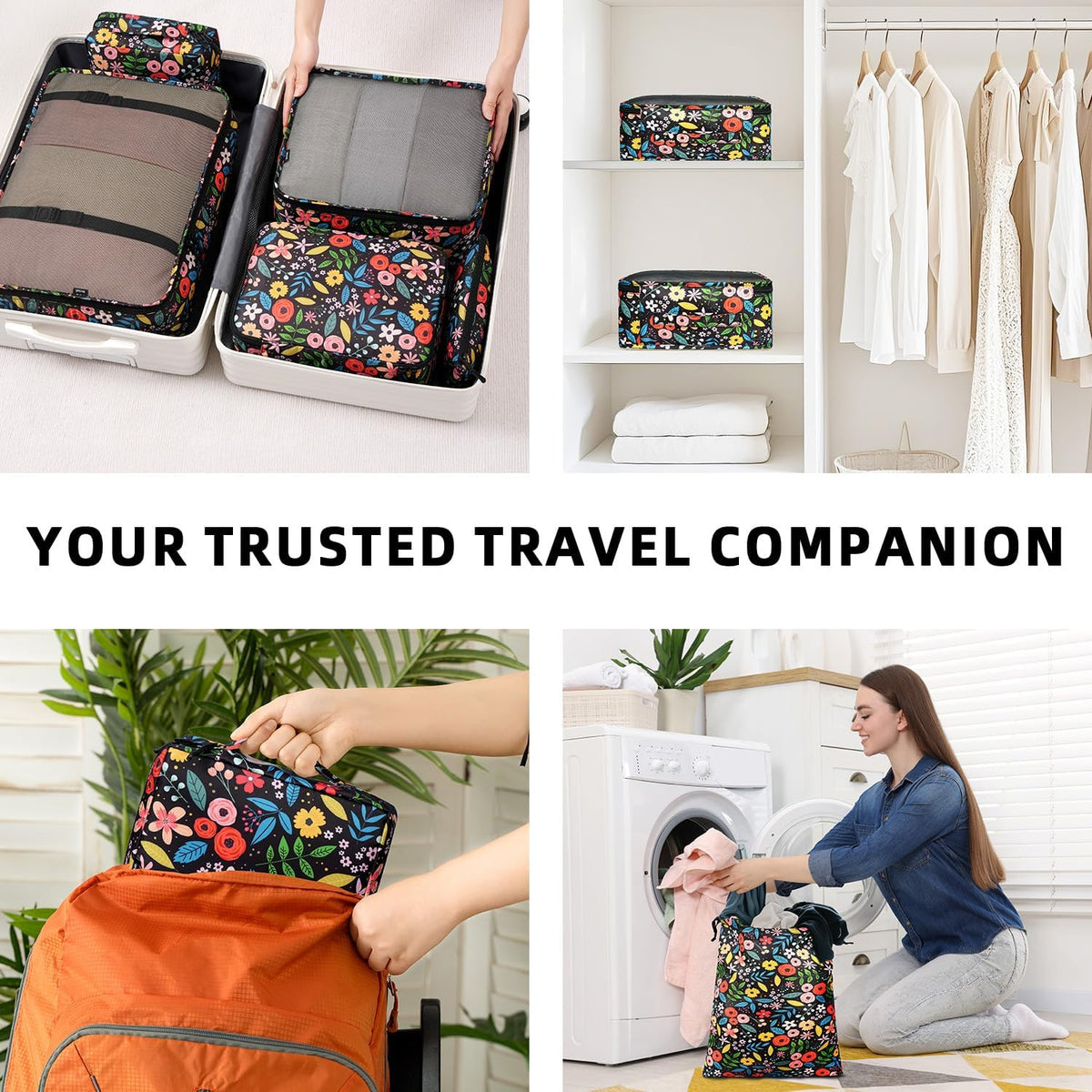 BAGAIL 8 Set Packing Cubes Luggage Packing Organizers for Travel Accessories-Aqua Color