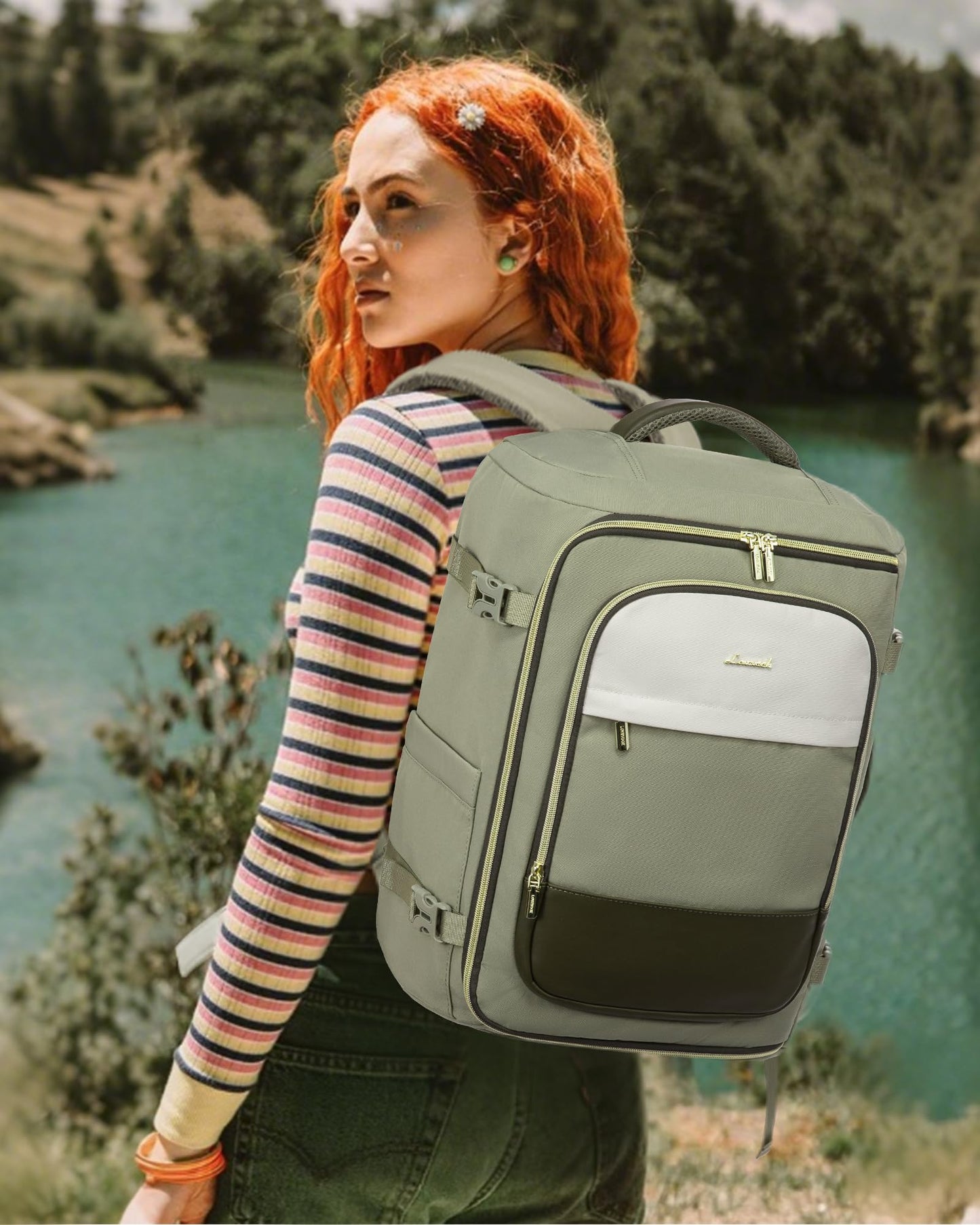 LOVEVOOK Travel Backpack Carry on Flight Approved for Women/Men