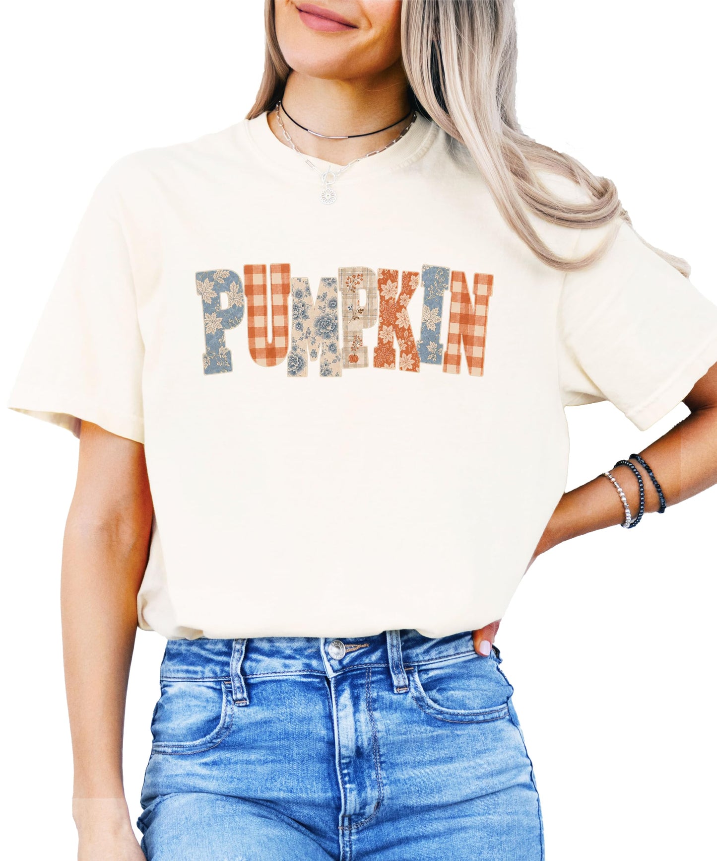 Pumpkin Shirt for Women & Teen Girls Cute Fall Graphic Tee Pumpkin Patch Comfort Colors Top
