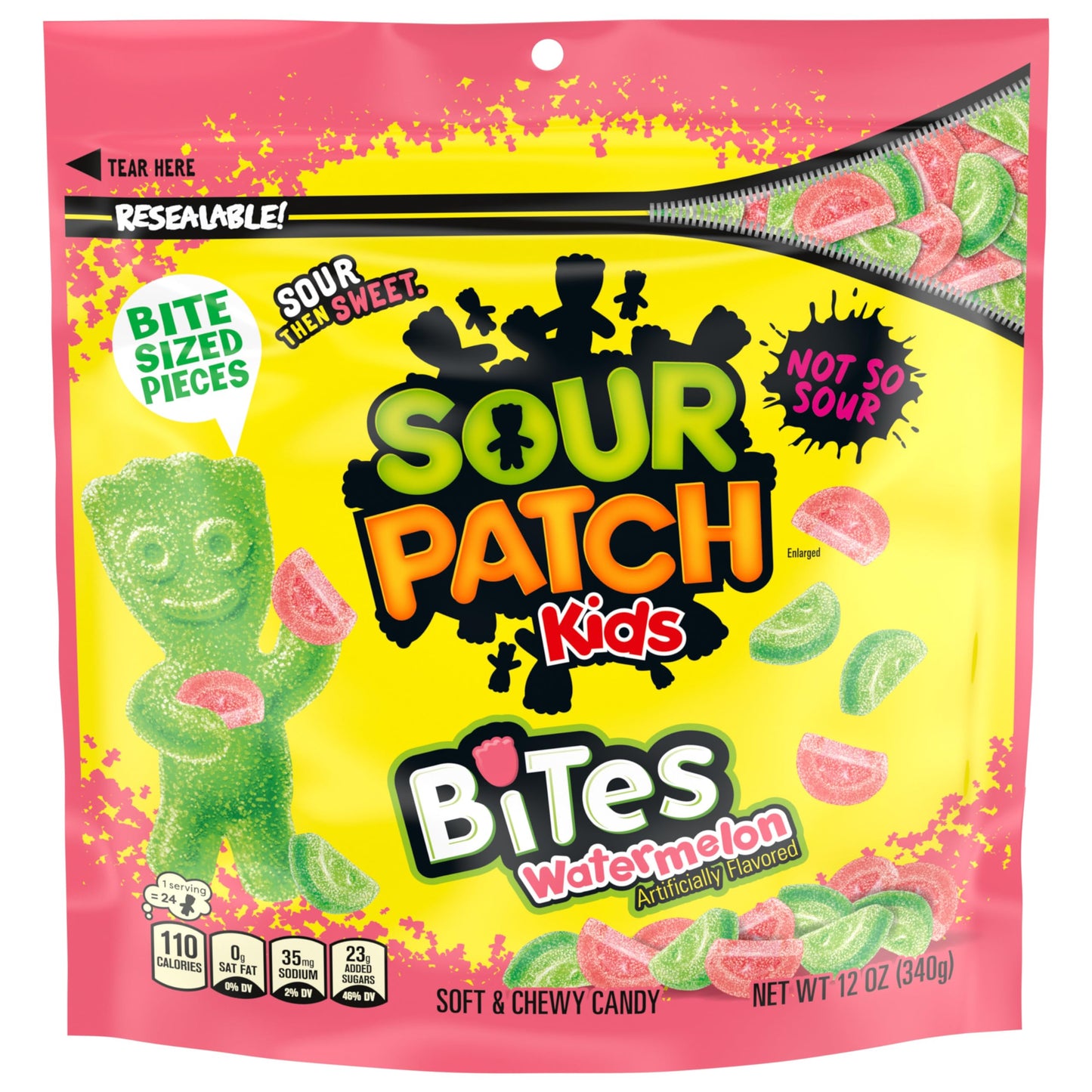 SOUR PATCH KIDS Big Kids Soft & Chewy Gummy Halloween Candy, 100 ct
