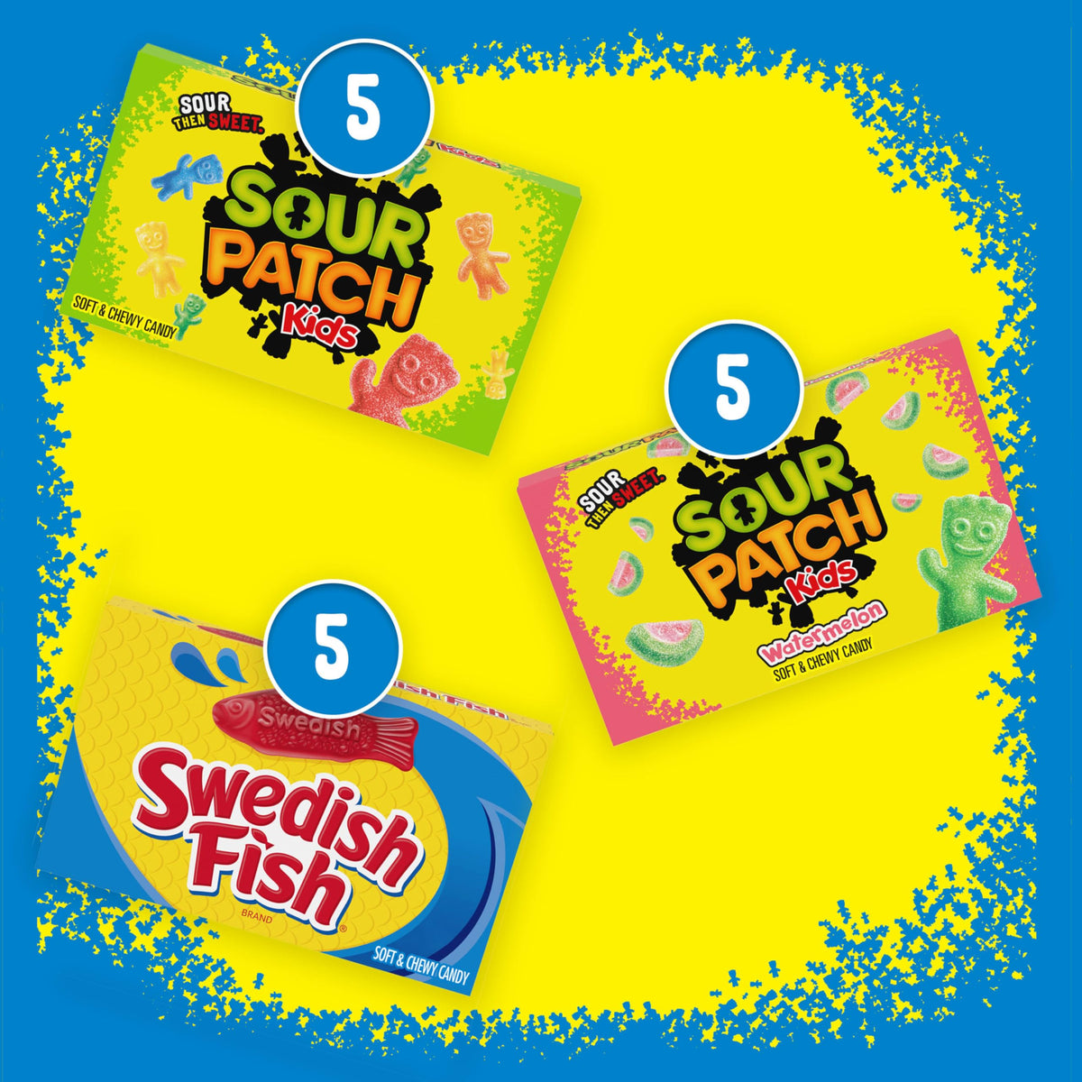 SOUR PATCH KIDS Big Kids Soft & Chewy Gummy Halloween Candy, 100 ct