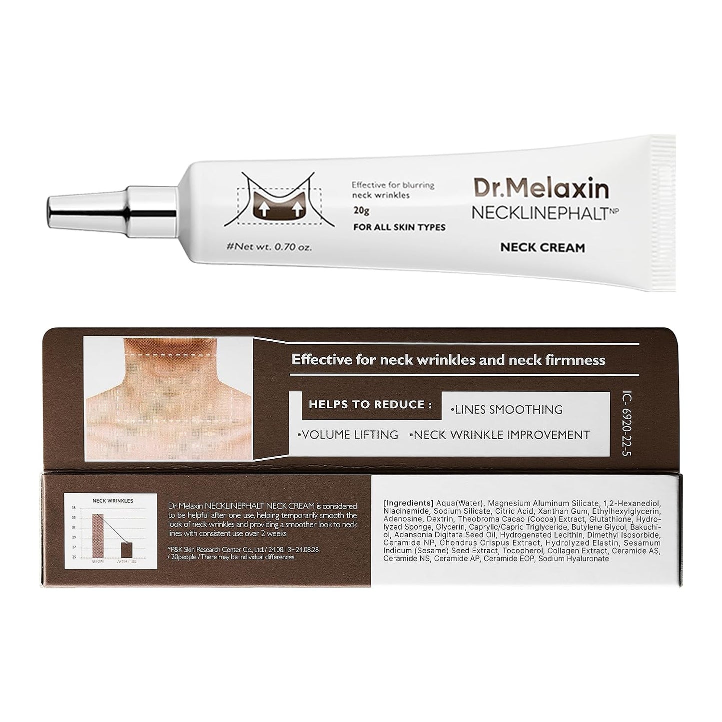 Dr.Melaxin Necklinephalt Spicule Neck Cream – Microneedle Firming & Lifting Treatment for Turkey Neck & Sagging Skin, Peptides for Wrinkle Care & Skin Tightening, Korean Skincare 1.69 fl.oz