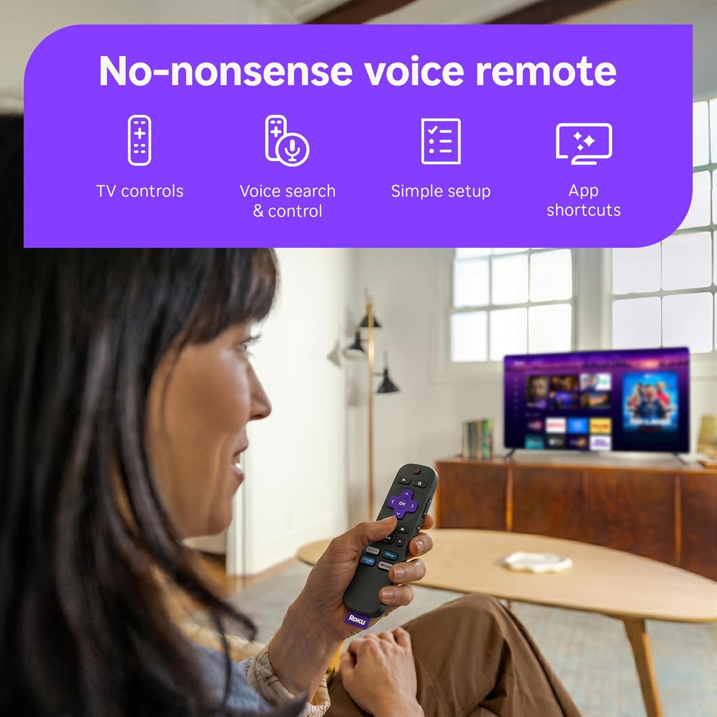 Roku Streaming Stick 4K with Voice Remote - HDR10+ & Dolby Vision