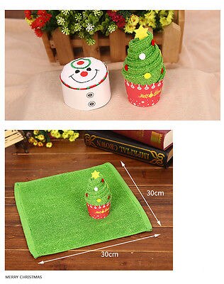 Arrived Christmas Creative Cake Towel Gift Washcloth Dishcloth Xmas Cute Towel Presents
