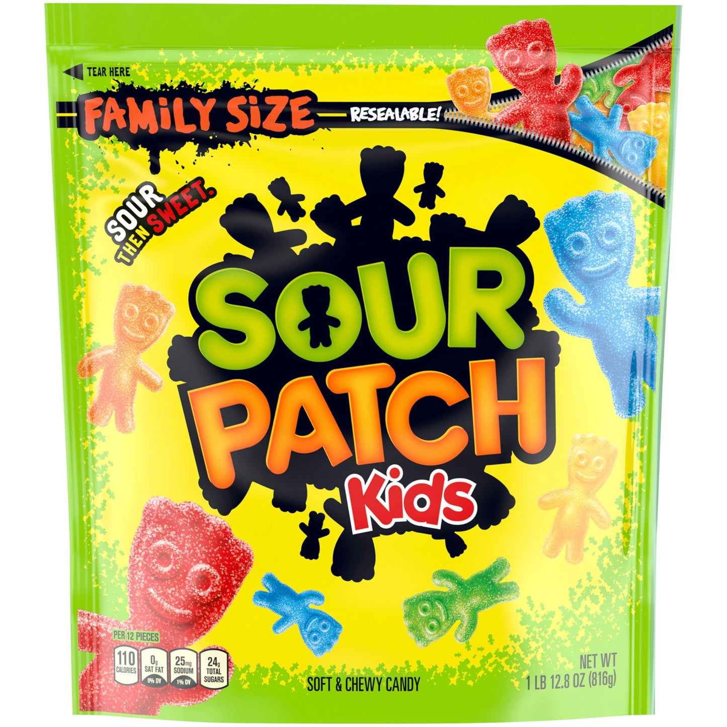 SOUR PATCH KIDS Big Kids Soft & Chewy Gummy Halloween Candy, 100 ct