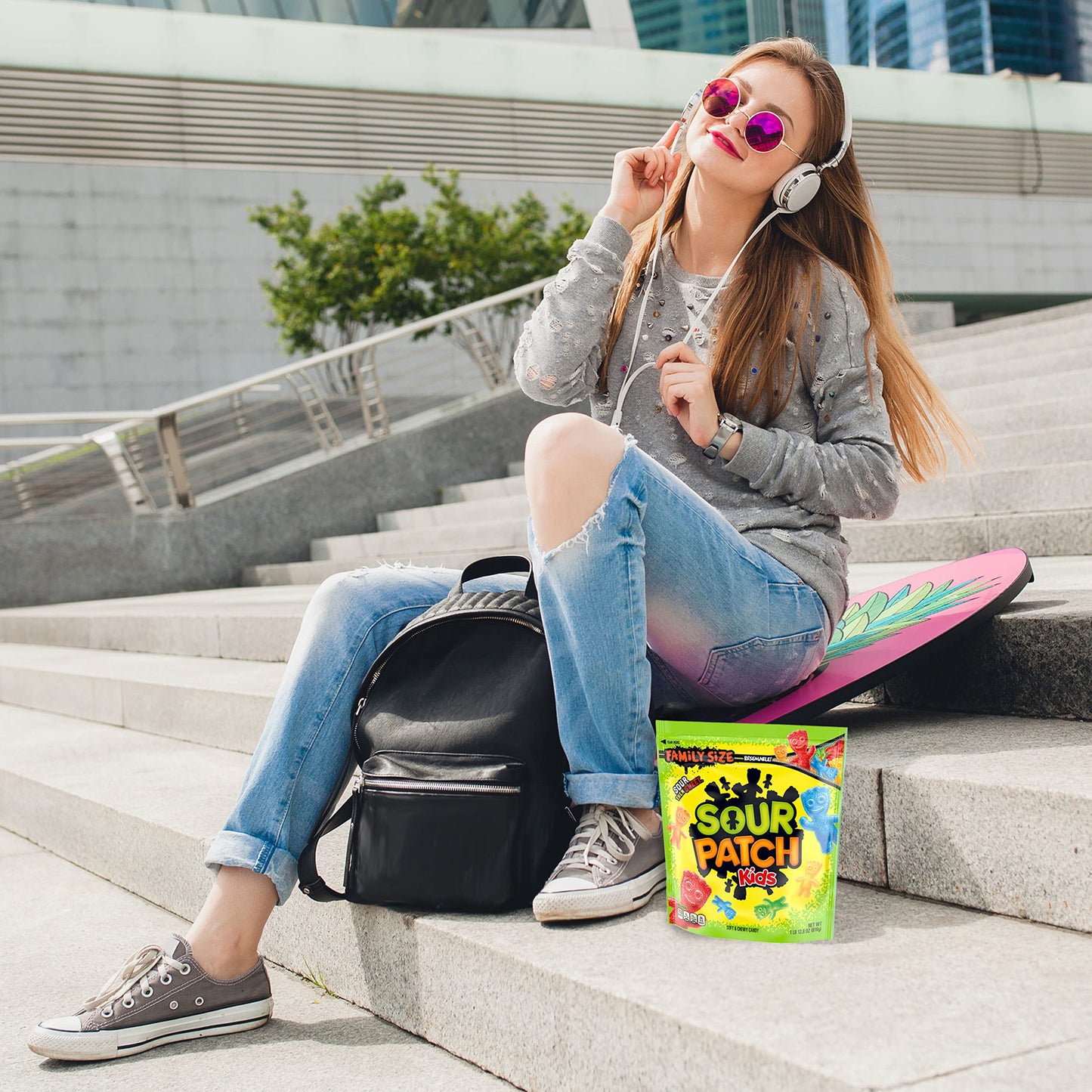 SOUR PATCH KIDS Big Kids Soft & Chewy Gummy Halloween Candy, 100 ct