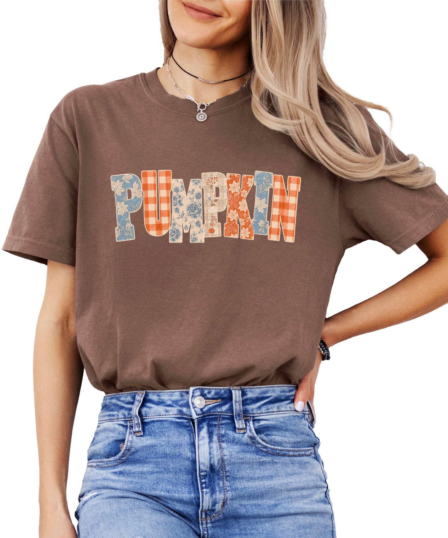 Pumpkin Shirt for Women & Teen Girls Cute Fall Graphic Tee Pumpkin Patch Comfort Colors Top