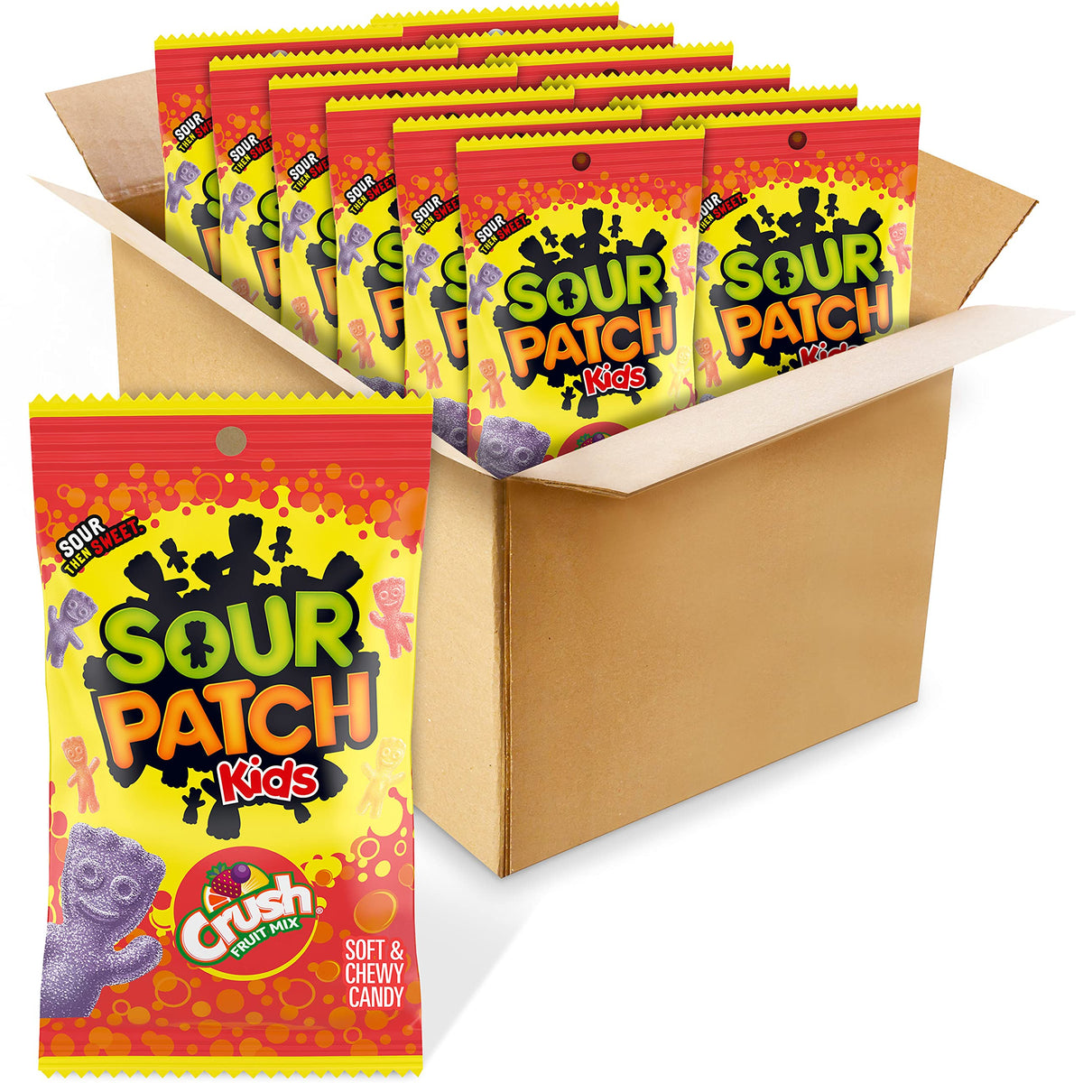 SOUR PATCH KIDS Big Kids Soft & Chewy Gummy Halloween Candy, 100 ct