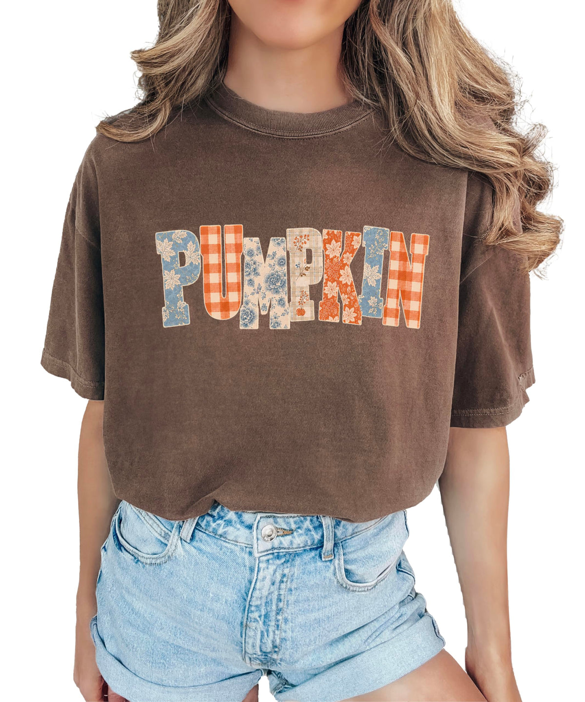 Pumpkin Shirt for Women & Teen Girls Cute Fall Graphic Tee Pumpkin Patch Comfort Colors Top