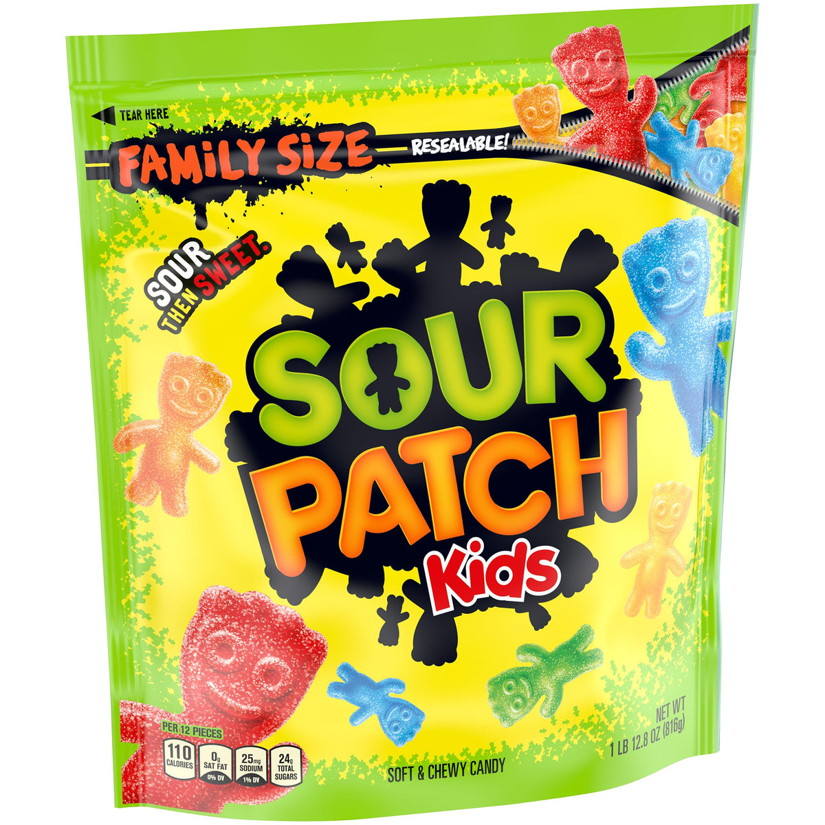 SOUR PATCH KIDS Big Kids Soft & Chewy Gummy Halloween Candy, 100 ct