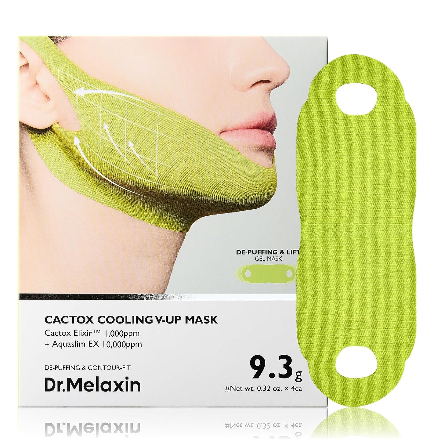 Dr.Melaxin CACTOX V-Lifting Mewing Band – Cactox + Caffeine + Collagen Double Chin Lifting Band for Sagging Jawline & Facial Puffiness | 115.49% Jaw & Chin Lifting Improvement | Korean V-Line Lifting