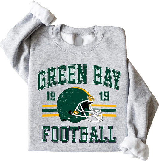 Olive Loves Apple Vintage Green Bay 1919 Football Sweatshirt for Men Women and Kids Distressed Game Day Pullover