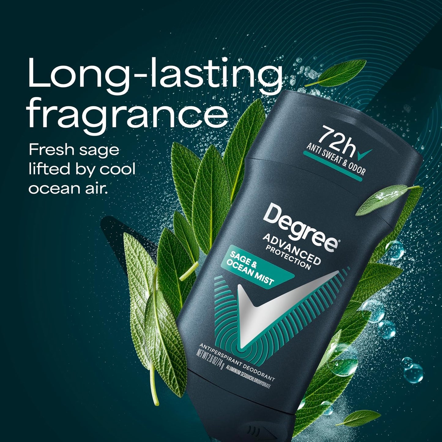Degree Advanced Protection Antiperspirant Deodorant Shower Clean 72H 2.6 oz