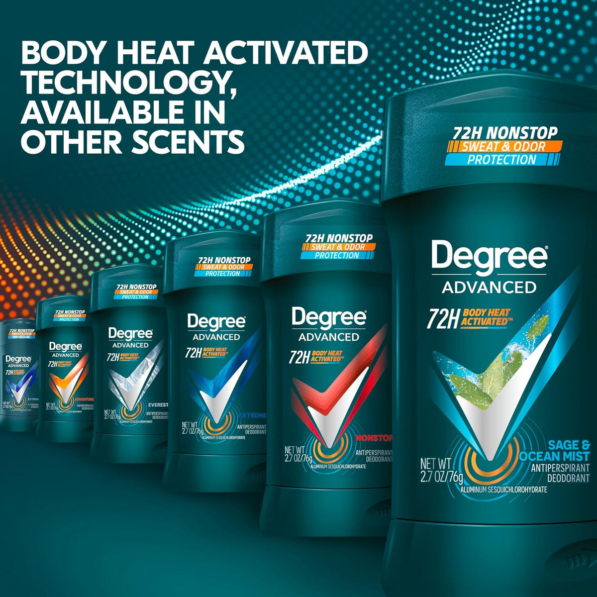Degree Advanced Protection Antiperspirant Deodorant Shower Clean 72H 2.6 oz
