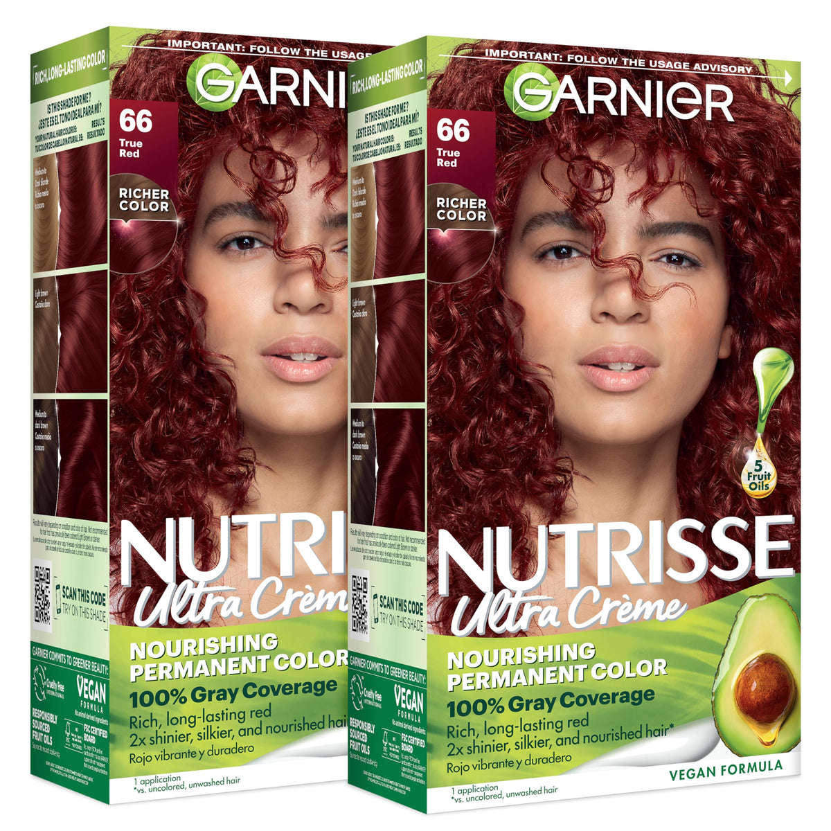 Garnier Nutrisse Ultra Crème Hair Color, Permanent Hair Dye with 100% Gray Coverage, Vegan & Cruelty-Free, 100 Extra-Light Natural Blonde (Chamomile), 2 Count