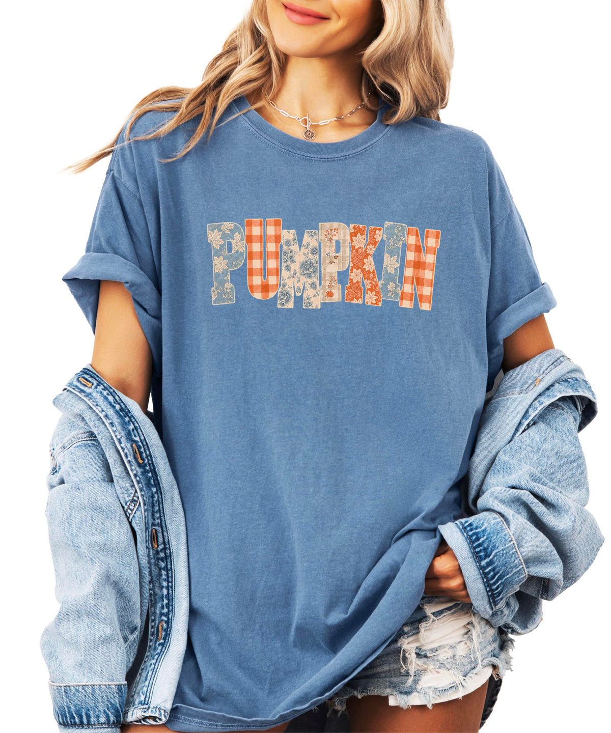 Pumpkin Shirt for Women & Teen Girls Cute Fall Graphic Tee Pumpkin Patch Comfort Colors Top