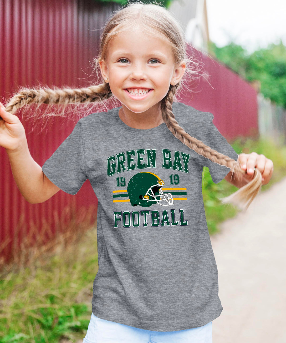 Vintage Green Bay 1919 Football Shirt for Men Women and Kids Distressed Green and Gold Tee