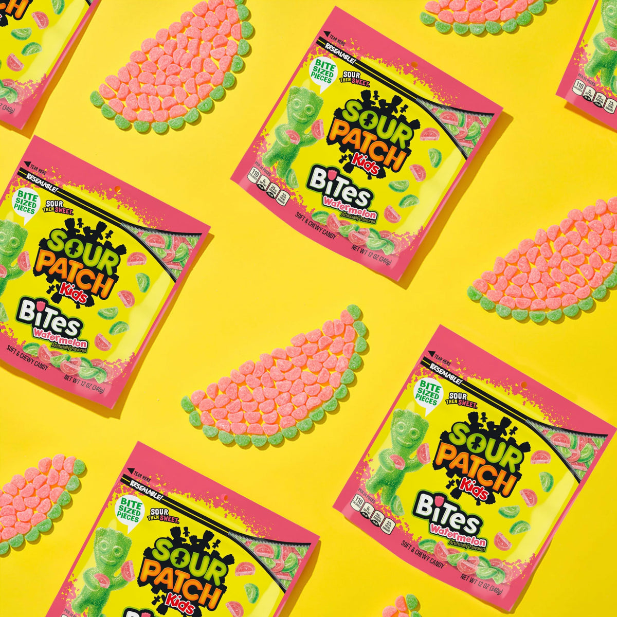 SOUR PATCH KIDS Big Kids Soft & Chewy Gummy Halloween Candy, 100 ct
