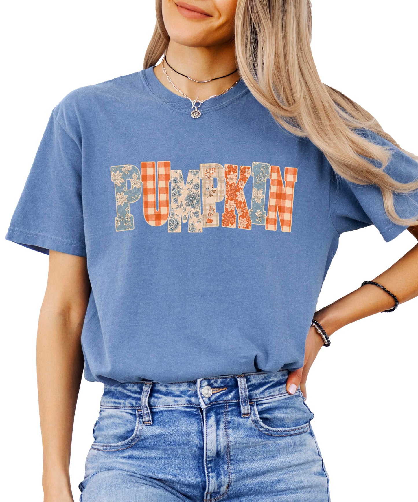 Pumpkin Shirt for Women & Teen Girls Cute Fall Graphic Tee Pumpkin Patch Comfort Colors Top