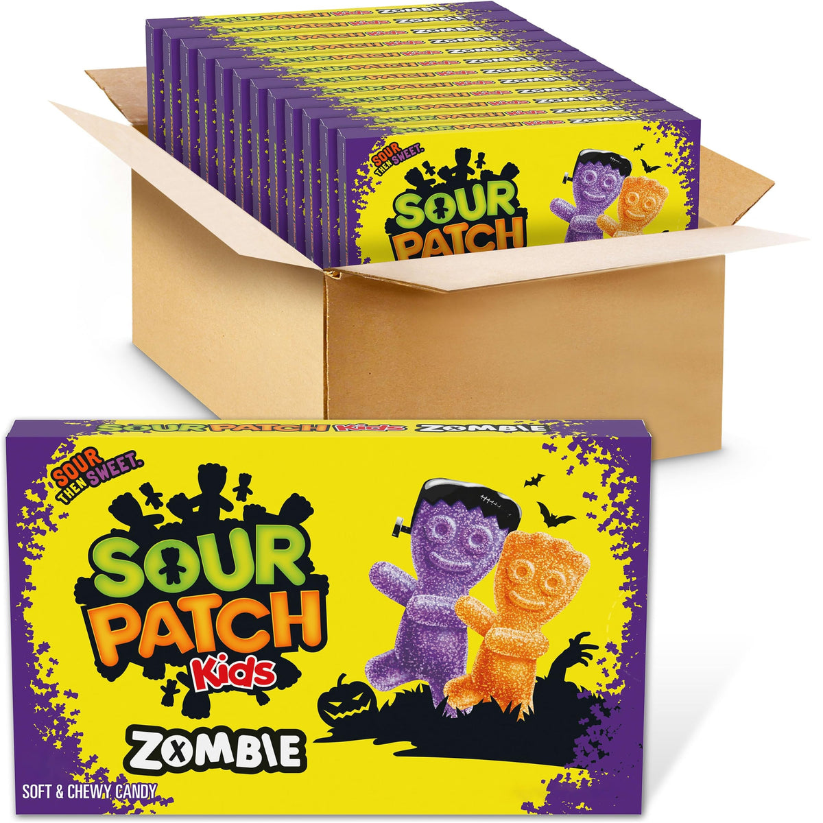 SOUR PATCH KIDS Big Kids Soft & Chewy Gummy Halloween Candy, 100 ct