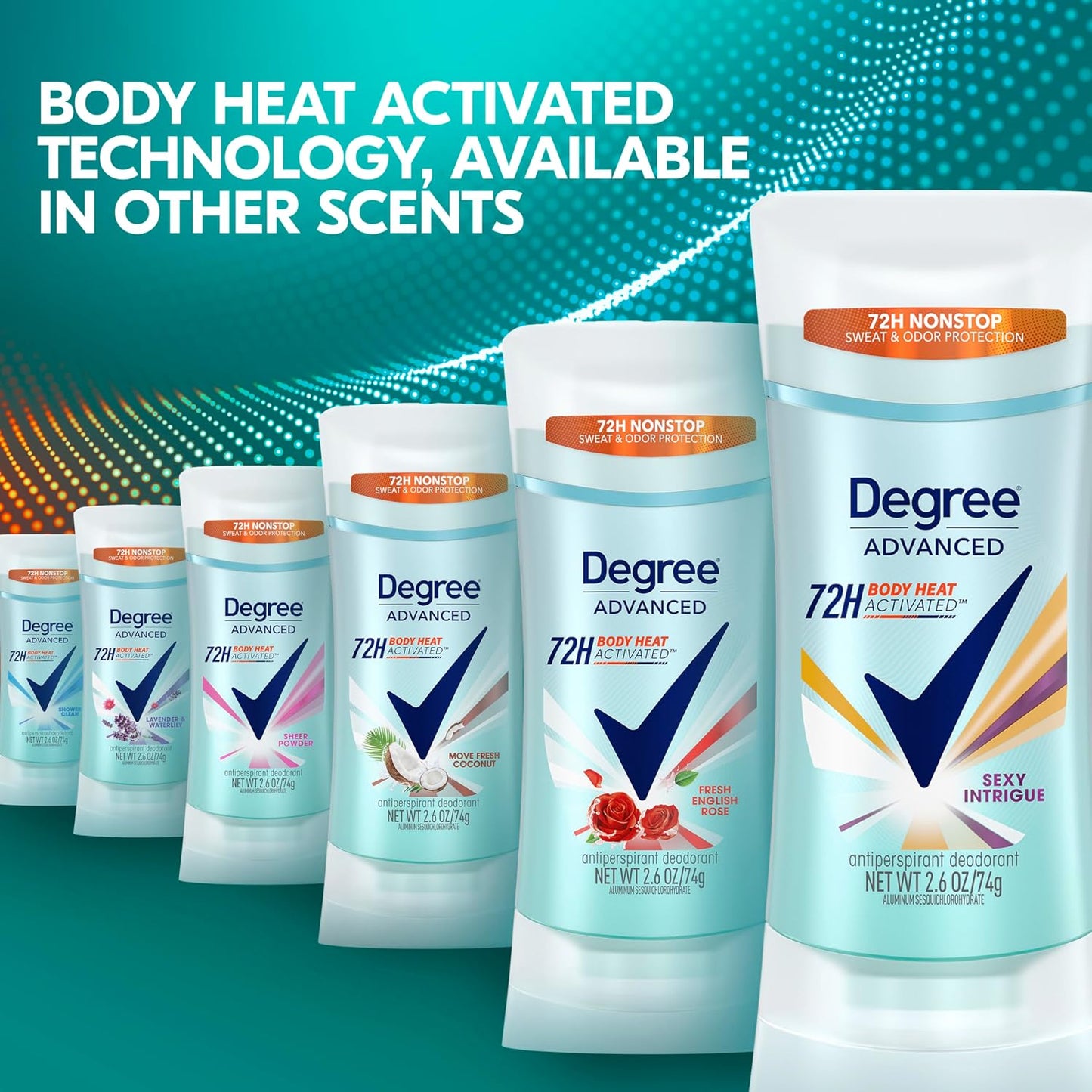 Degree Advanced Protection Antiperspirant Deodorant Shower Clean 72H 2.6 oz