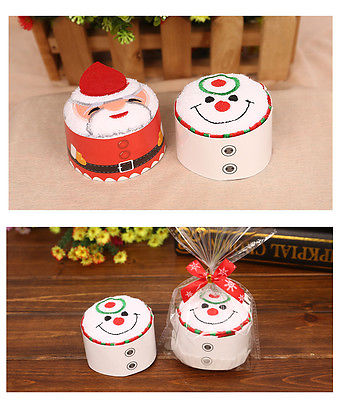 Arrived Christmas Creative Cake Towel Gift Washcloth Dishcloth Xmas Cute Towel Presents