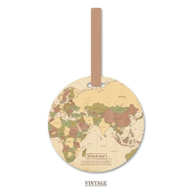 Map Luggage Tag Women Travel Accessories Silica Gel Suitcase ID Address Holder Baggage Boarding Tag Portable Label
