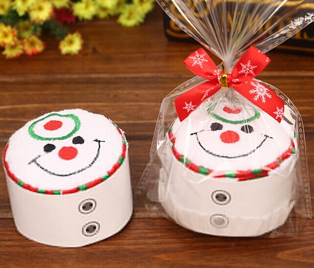Arrived Christmas Creative Cake Towel Gift Washcloth Dishcloth Xmas Cute Towel Presents
